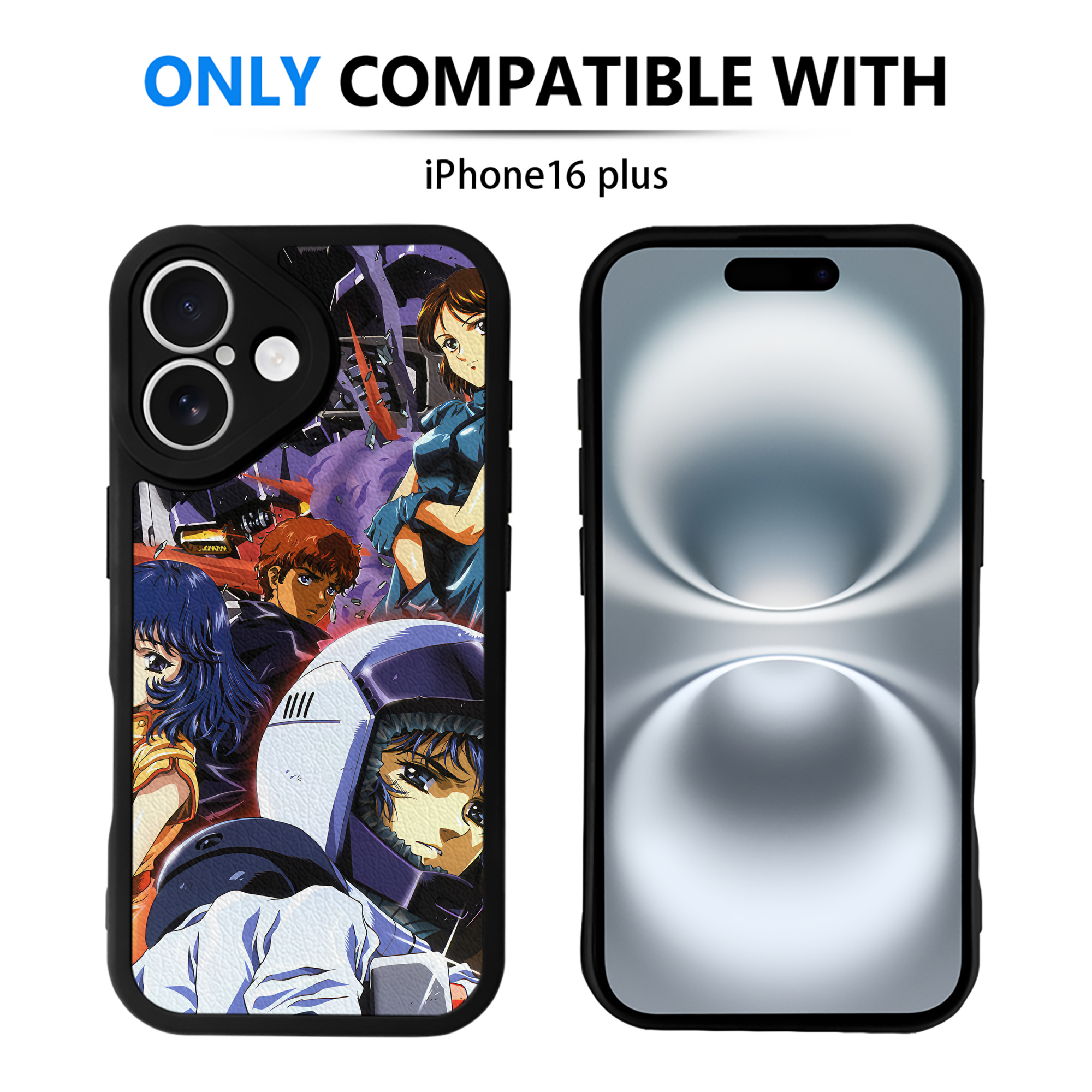 （画像用） 機動戦士ガンダム Mobile Suit Gundam 【iPhone 16シリーズ対応】シリコンスマホケース（レザー調） 材質：シリコン